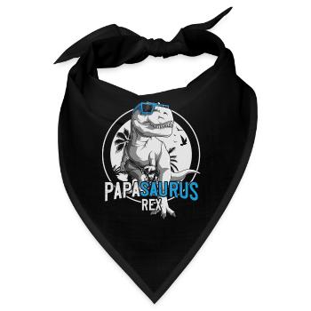 Papasaurus Papa Dinosaurier Vatertag Geschenk - Bandana - Schwarz - Vorne