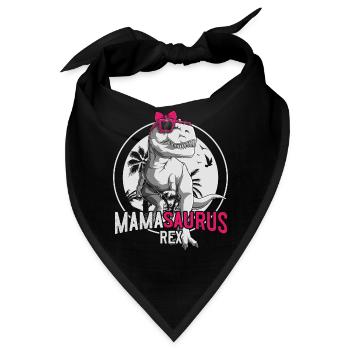 Mamasaurus Mama Dinosaurier Muttertag Geschenk - Bandana - Schwarz - Vorne