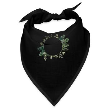 Hochzeit Blumenkranz I Braut Strauß Boho Stil - Bandana - Schwarz - Vorne