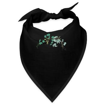 Hochzeit Blumenkranz I Braut Strauß Boho Stil - Bandana - Schwarz - Vorne