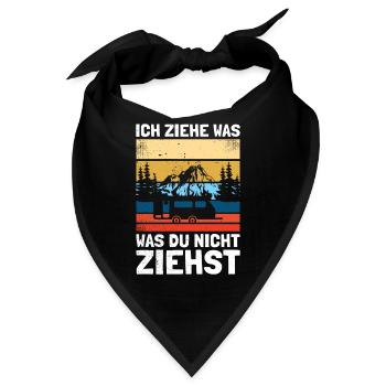 Ich ziehe was was du nicht ziehst Wohnwagen Camper - Bandana - Schwarz - Vorne