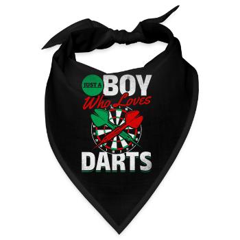 Dartspiel Dartspieler Junge Ich bin nur ein Junge, - Bandana - Schwarz - Vorne