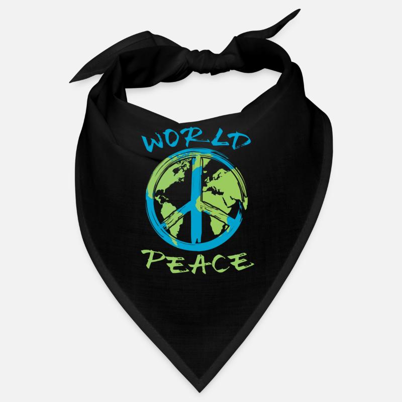 Weltfrieden Erde Planet Friedenszeichen Bandana