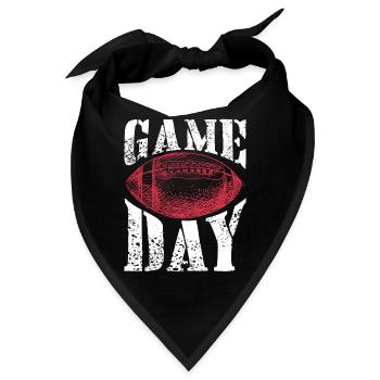 American Football Quaterback Touchdown Geschenk - Bandana - Schwarz - Vorne