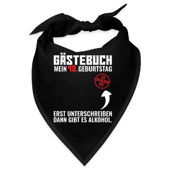 40. Geburtstag | 40 Geburtstag witzige Partyoutfit - Bandana - Schwarz - Vorne
