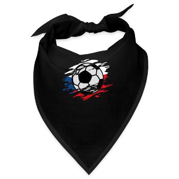 Tschechische Republik Fußball Tschechische Flagge - Bandana - Schwarz - Vorne