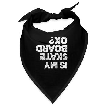 Skateboard Skater Skate Skaten Geschenk - Bandana - Schwarz - Vorne