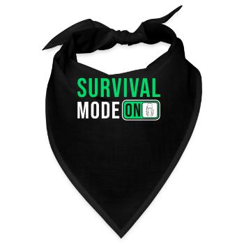 Prepper Survival Outdoor Spruch - Bandana - Schwarz - Vorne