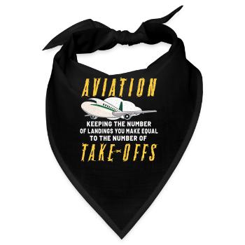 Pilot Aviation Airplane Airline Future Pilots - Bandana - Schwarz - Vorne