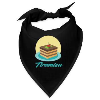 Tiramisu Dessert - Bandana - Schwarz - Vorne