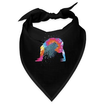 Bunt Figur Turnen Turnerin Gymnastik Geschenke - Bandana - Schwarz - Vorne