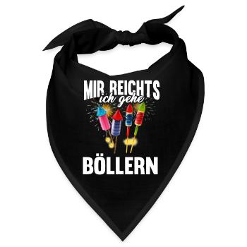 Pyrotechniker mir reichts Böllern Pyrotechnik - Bandana - Schwarz - Vorne