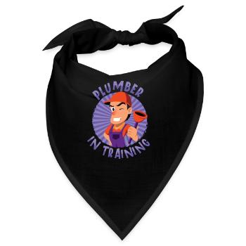 Klempner Klempnermeister Reparaturrohre Rohrzange - Bandana - Schwarz - Vorne