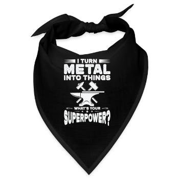 Schmied Hufschmied Amboss Schmiedeeisen - Bandana - Schwarz - Vorne