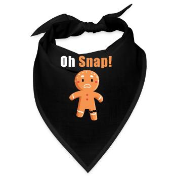 Oh Snap Lebkuchen Wortspiel - Bandana - Schwarz - Vorne