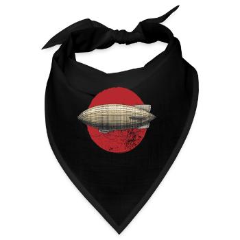 Zeppelin Luftschiff Pilot Retro - Bandana - Schwarz - Vorne