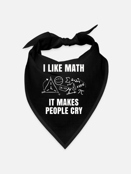 Mathe - Bandana - Schwarz - Vorne