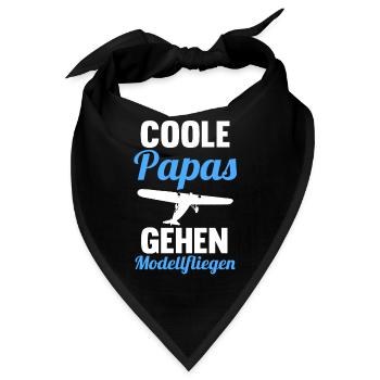Modellfliegen Papa Vater Vatertag Modellflieger - Bandana - Schwarz - Vorne