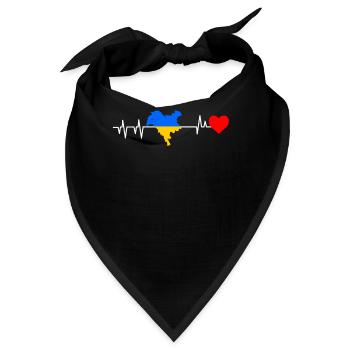 Kiew Herzschlag Geschenk - Bandana - Schwarz - Vorne