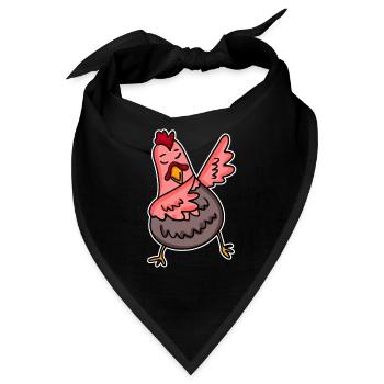 Dabbing Dab Huhn - Bandana - Schwarz - Vorne