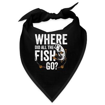 Wo Sind Die Ganzen Fische Hin? Fischen Fischer - Bandana - Schwarz - Vorne