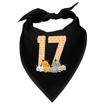 17. Geburtstag - Bandana - Schwarz - Vorne