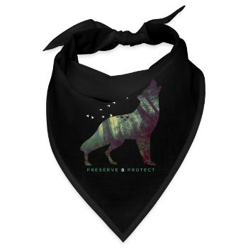 Preserve & Protect Climate Protection Wolf - Bandana - Schwarz - Vorne