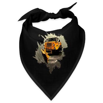 W50 Straßenräumfahrzeug Winterdienst DDR - Bandana - Schwarz - Vorne
