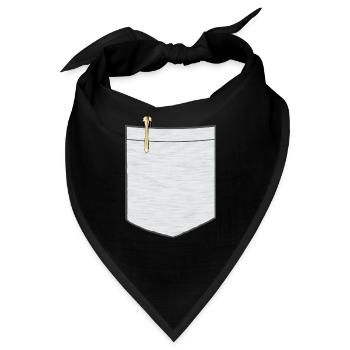 Brusttasche mit Kugelschreiber - Bandana - Schwarz - Vorne