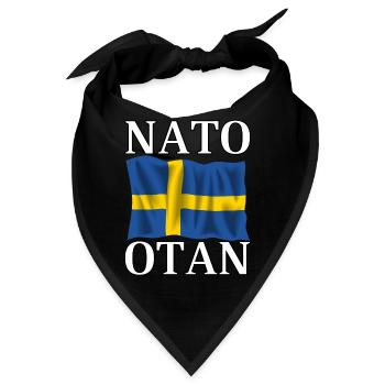 NATO nehmen und schwedische Flagge - Bandana - Schwarz - Vorne