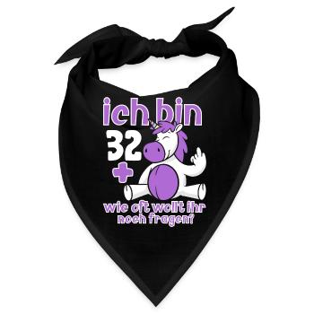 33. Geburtstag 33 Jahre Alt - Bandana - Schwarz - Vorne