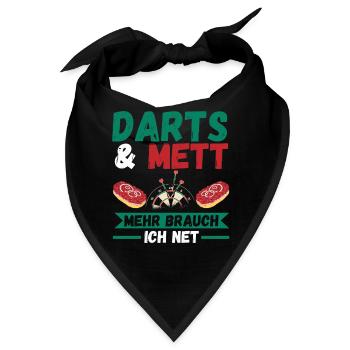 Darts Mett Dart - Bandana - Schwarz - Vorne