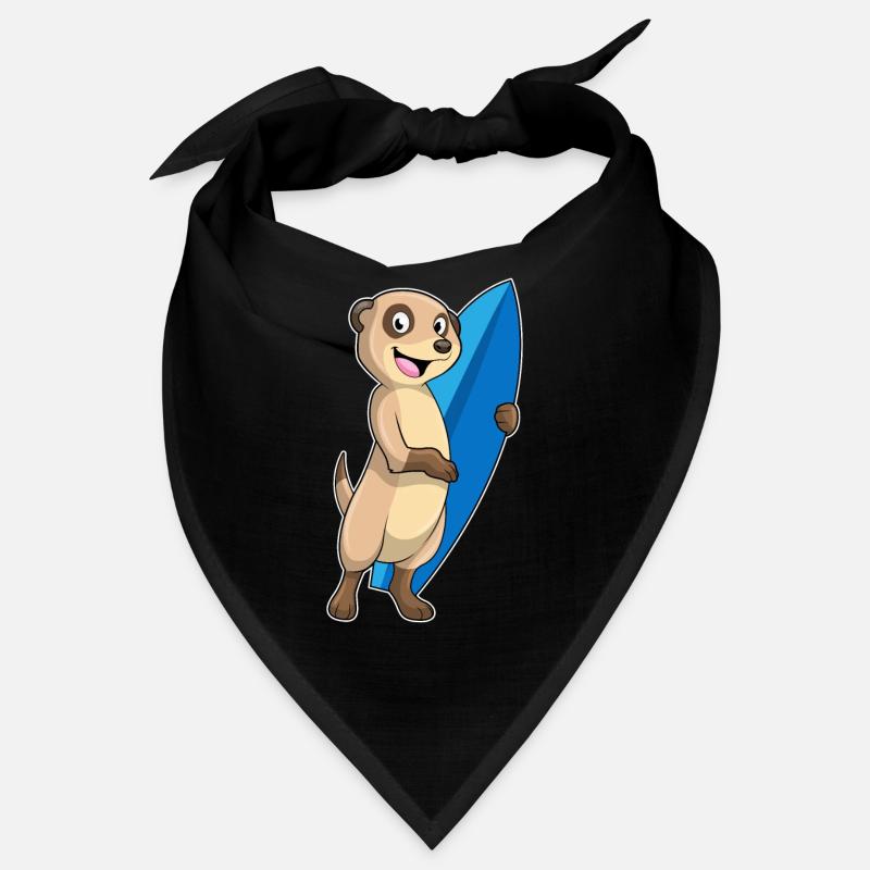 Erdmännchen Surfen Surfbrett Sommer Bandana