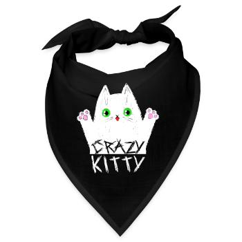 Crazy Kitty - Bandana - Schwarz - Vorne