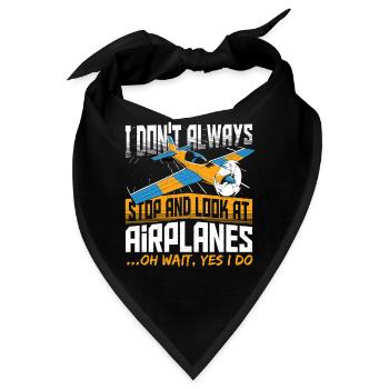 Fliegen Pilot Flugzeug Flugschule Segelflieger - Bandana - Schwarz - Vorne