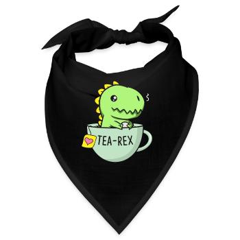 Tea Rex Cute Dinosaur TRex In A Tea Cup - Bandana - Schwarz - Vorne