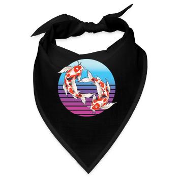 Koi Karpfen Koi Teich - Bandana - Schwarz - Vorne
