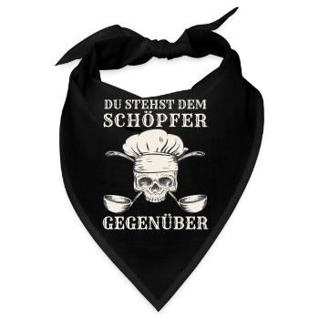 Lustiger Koch Spruch Für Köche Gastronomie - Bandana - Schwarz - Vorne