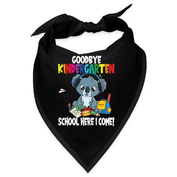 Kindergarten Schulanfang Einschulung - Bandana - Schwarz - Vorne