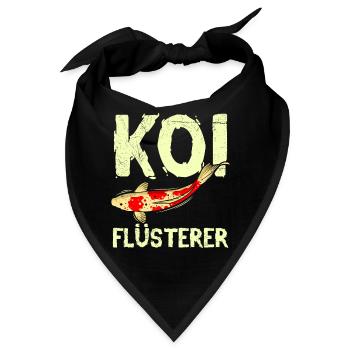 Koi Flüsterer Gartenteich Koi - Bandana - Schwarz - Vorne