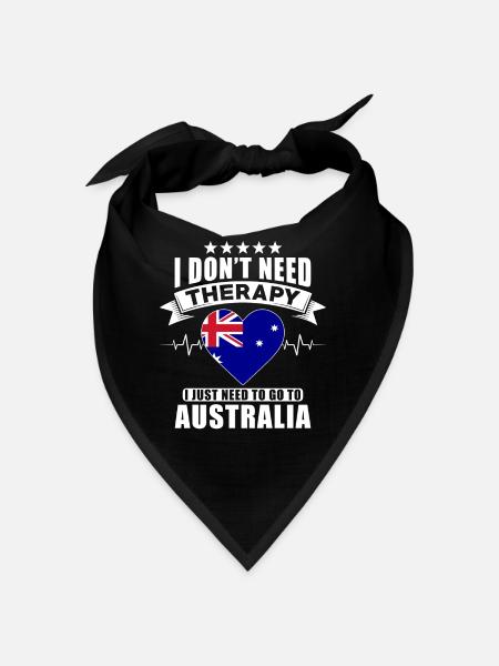 Australia I do not need Therapy - Bandana - black