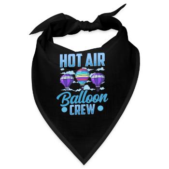 Heißluftballon Besatzung Ballonfahrer Ballonflug - Bandana - Schwarz - Vorne