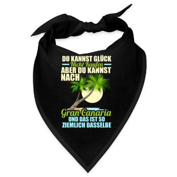 Gran Canaria Sehnsucht Kanaren Spanien - Bandana - Schwarz - Vorne