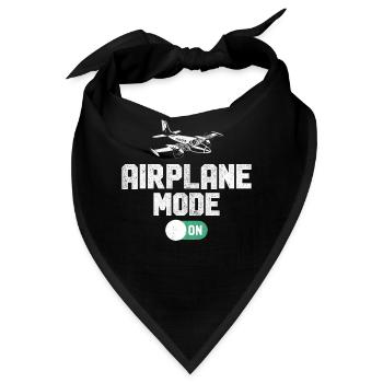 Airplane Pilot Vintage Airplane - Bandana - Schwarz - Vorne