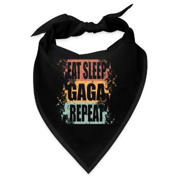Gaga Ball Eat Sleep Repeat - Bandana - Schwarz - Vorne