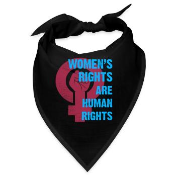 Frauenrechte Menschenrechte - Bandana - Schwarz - Vorne
