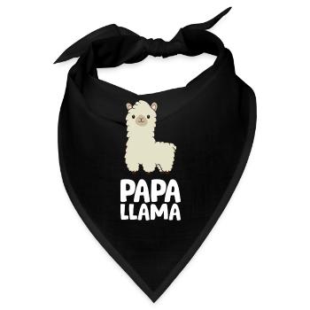 Papa Llama Männer Jungen Llama Geschenk Papa Llama - Bandana - Schwarz - Vorne