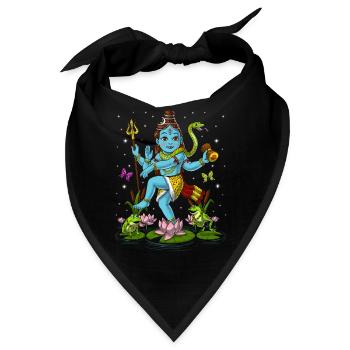 Baby Shiva Hindu Nataraja - Bandana - Schwarz - Vorne