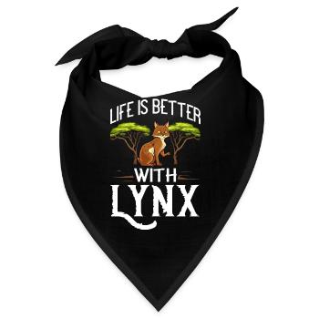 Luchse Tier Rotluchs Kanada Lynx Eurasischer Luchs - Bandana - Schwarz - Vorne