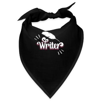 Autor Schriftsteller Schreiber Schreiben - Bandana - Schwarz - Vorne
